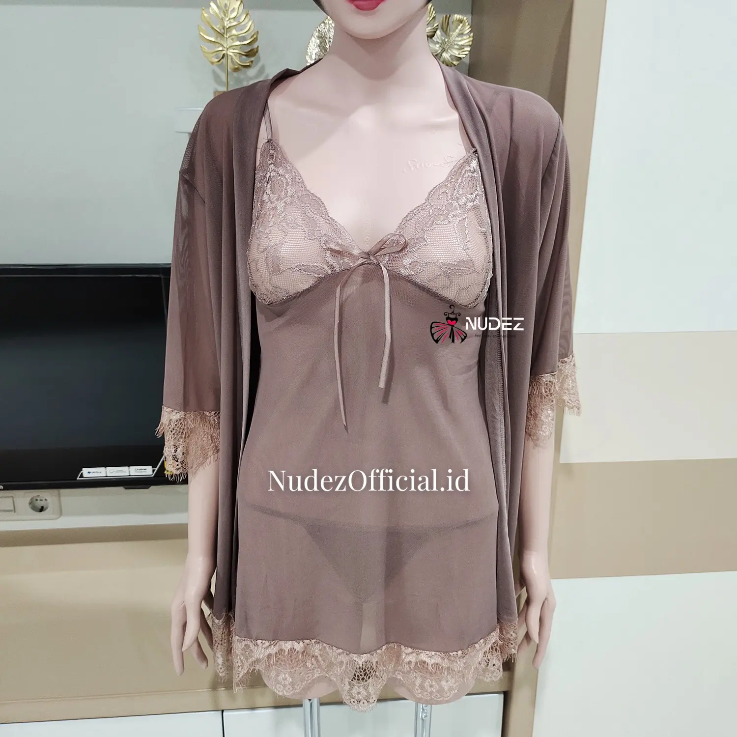 Baju Lingerie Tidur Sexy Hot Binal Wanita Dewasa / Pakaian Dinas Malam Transparan Kualitas Premium D3010