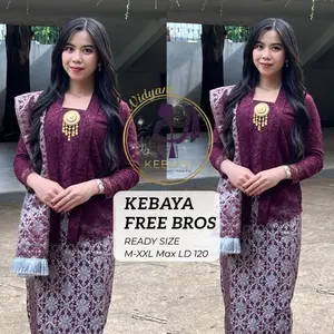 Widyani Kebaya - Kebaya Kutu Baru Brokat Full Furing + Rok Songket & Selendang Free Bros | Baju Kondangan Wanita M-XXL