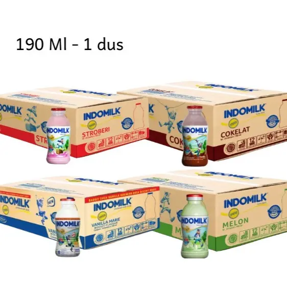 Indomilk Botol 190ml Semua Varian 1dus Isi 24pcs Susu