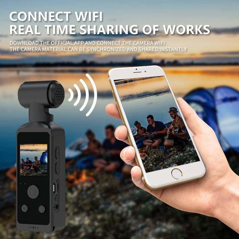 Product Introduction of 4K HD Pocket Action Camera 270° Rotatable Wifi Mini Sports Camera with Waterproof Case for Helmet Travel Bicycle Driver Recorder 46