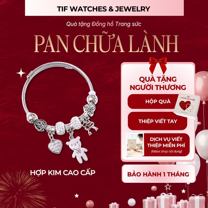  Vòng Tay Nữ PAN Charm Tif Watches Chống Gỉ Quà Tặng SN bạn nữ - Vòng Tay Đẹp Cho Nữ Trang Sức Lắc Tay Phụ Kiện Đeo Tay Thời Trang Chất Lượng Cao Bracelet 