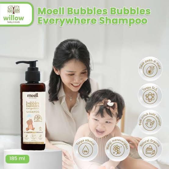 Product Introduction of Moell Bubbles Everywhere Shampoo 185gr - Shampoo Bayi #Natural Organic calming rub hair lotion 24
