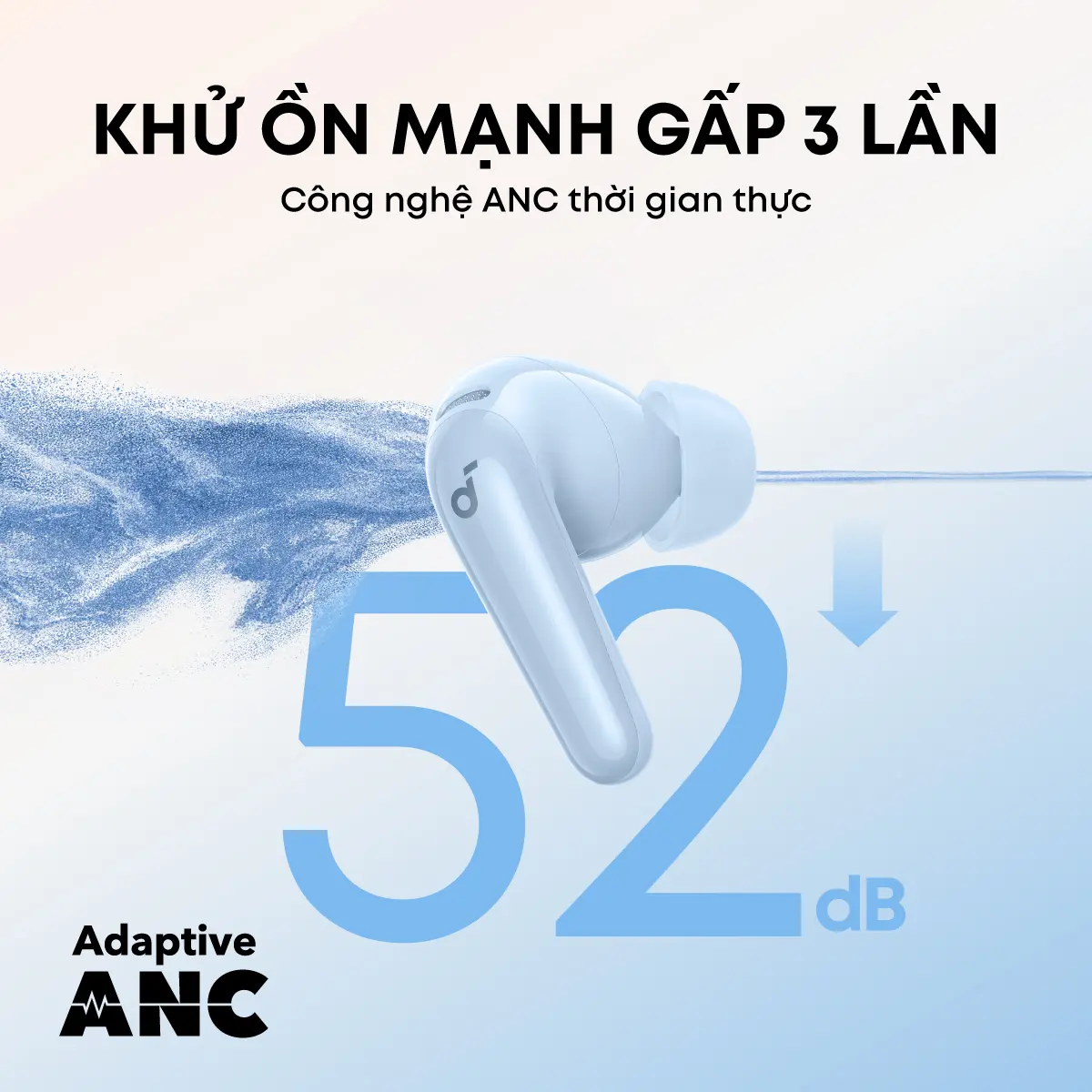 [MỚI] Tai nghe bluetooth không dây chống ồn Soundcore R60i NC chống ồn ANC | 6 Mic đàm thoại AI| Dịch thuật| 50 giờ phát nhạc- Tai nghe không dây- Tai nghe bluetooth pin trâu- Bảo hành 18 tháng- Hàng chính hãng | BigBuy360 - bigbuy360.vn