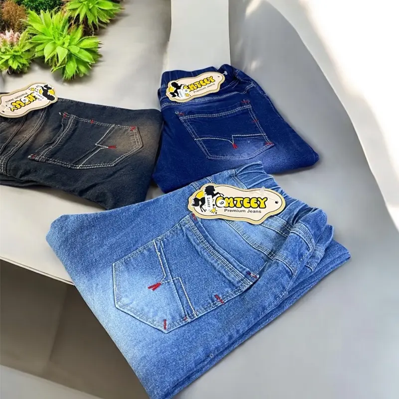 Emteey Celana Jeans Sobek Anak Soft Jeans Lembut Melar Size 1-14 Tahun Fashion Denim Bahan Nyaman Pinggang Karet Model Trendi - Bayi 4