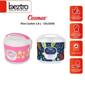 Cosmos Magic Com 1.8 Liter CRJ-3306 - Rice Cooker 2in1 Warmer Penanak Nasi Low Watt - Pink Biru random