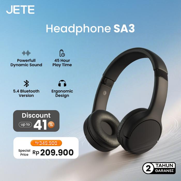 Promo Headset Bluetooth JETE SA3 Headphone Wireless Super Bass ...