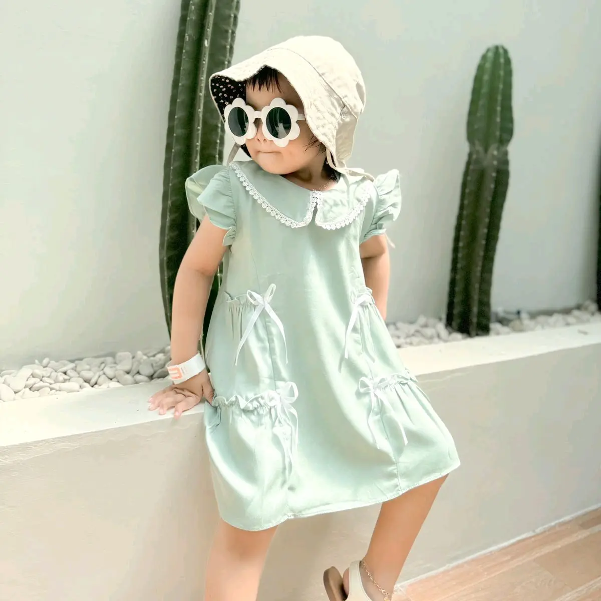[OBRAALLL] Rirey~Dress Pita anak perempuan 0-8th Simple Lucu