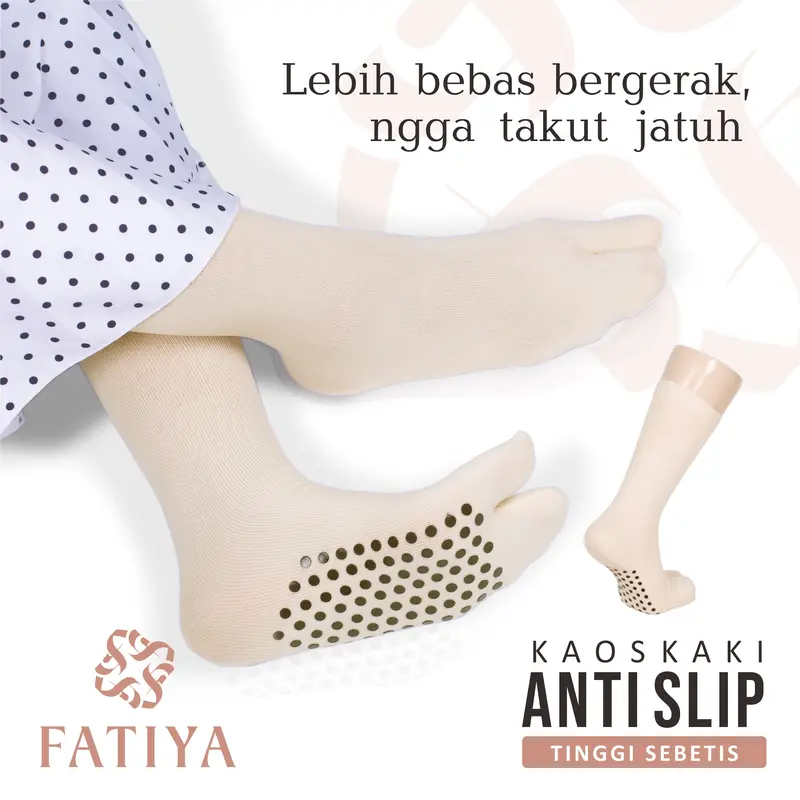 Fatiya Kaos Kaki Muslimah Jempol Anti Slip l Anti licin lKaos kaki renang lPerlengkapan haji umroh ll Kaos kaki sekolah l Kaos kaki wanital Kaoskaki pondok 0
