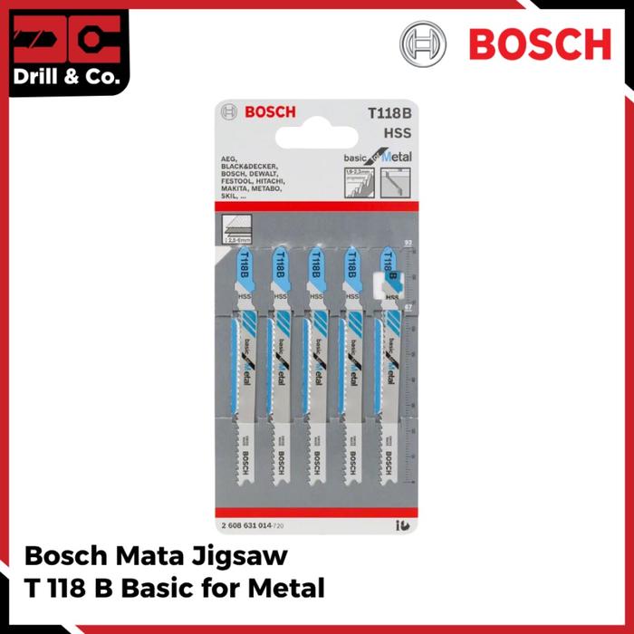 Gambar Bosch Mata Jigsaw Blades Basic For Metal / Mata Jigsaw T 118 B Logam dari Drill&Co Kota Administrasi Jakarta Barat Tokopedia