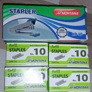 MONTANA Staples Set 1Pcs Stapler Jepretan Steples HD-10 + 4pcs Isi Stapler RS-10