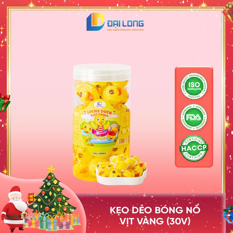   Hộp 30 viên  Kẹo Dẻo Bóng nổ Vịt Vàng ĐẠI LONG NOEL Hương Trái Cây Ngộ Nghĩnh đáng yêu phù hợp trẻ em Ăn Vặt Candy 