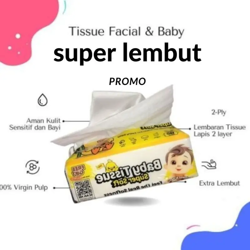 6 PACK MOMANGEL Murah Tissue Kering Bayi Baby Mulut Tangan 180 lembar Per Pack | Tissue wajah - 180 Sheets 2ply 360 helai - Tissue Murah Promo 1
