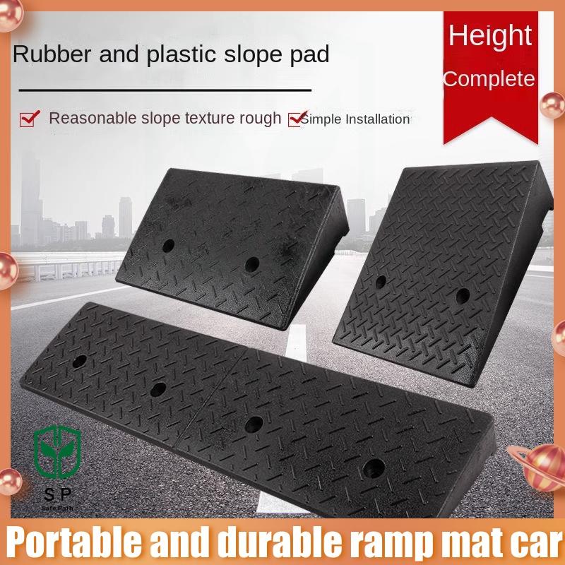 Step Mat Ramp 【SP】Portable Durable Triangle Rubber Step Mat Ramp Mat Car Climbing ...