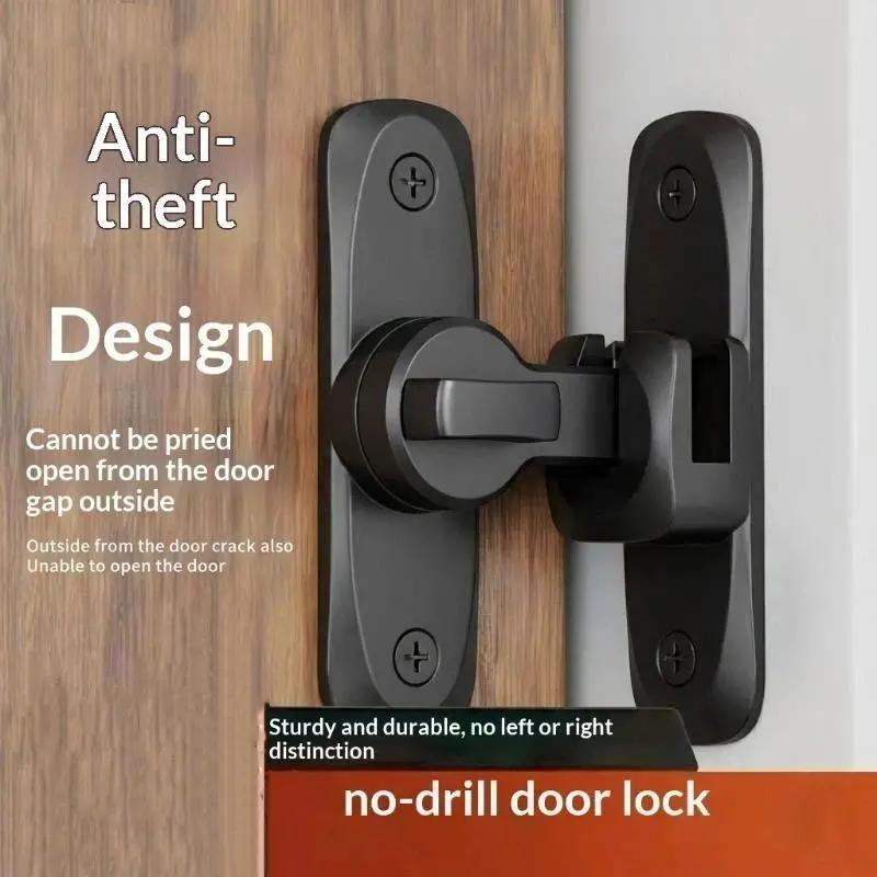 Hợp Kim Nhôm Lật Cửa Khóa 90 180 Độ Có Thể Điều Chỉnh Chống Trộm Cửa Latch Cho…