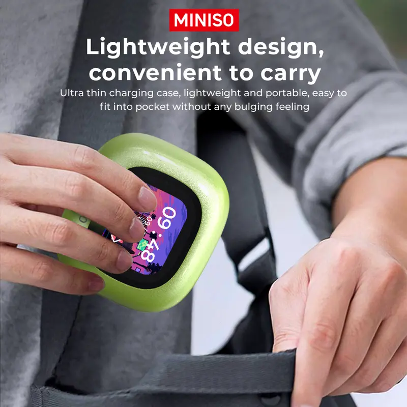MINISO M96 134 Ngôn ngữ nhét tai nghe, Thích hợp cho du lịch kinh doanh và học tập, Tai nghe chống nước Bluetooth không dây, Thoải mái khi đeo, Tai nghe Bluetooth chất lượng âm thanh rõ ràng Thích hợp cho Android và IOS 4
