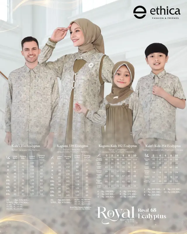 SARIMBIT KELUARGA MODERN ROYAL ECALYPTUS  SARIMBIT ETHICA TERBARU 2025 GAMIS ABAYA KELUARGA 5
