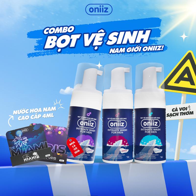 Dung dịch vệ sinh nam giới tạo bọt Oniiz, Bọt vệ sinh nam giới hương nước hoa 100ml