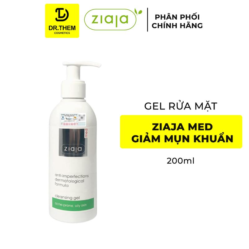 Sữa Rửa Mặt Giảm Mụn Ngừa Khuẩn - Ziaja Med Anti Imperfections Formula Cleansing Gel 200ml