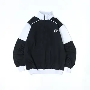 PLATINUM WORLD Jaket Sweater Rugby - Halfzip BT Unisex Pria Wanita Premium Quality A1