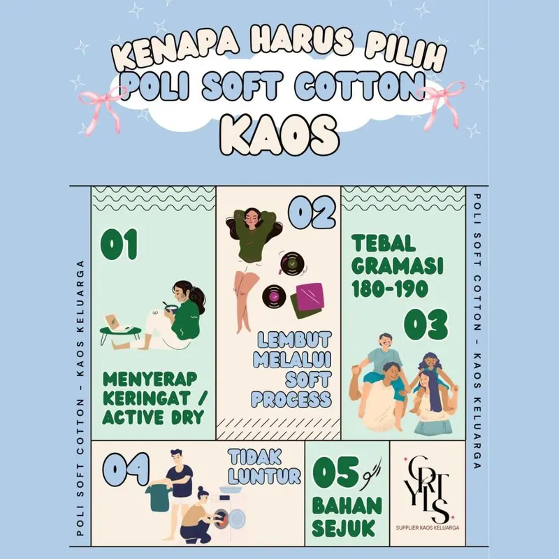 Kaos Wanita dan Keluarga KUROMI DB Lengan Pendek dan Panjang Katun 5