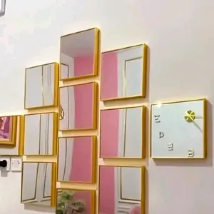 Cermin Susun Tempel Dinding Ukuran 16x16cm Paket 6 & 10pcs untuk Dekorasi Rumah Modern