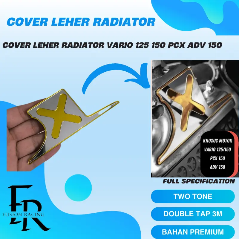 GARNISH COVER LEHER RADIATOR VARIO 125 150 PCX 150 ADV 150 COVER PLAT RADIATOR TWO TONE 3