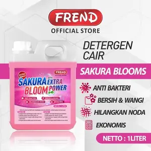 Detergen Cair 1 Liter / Deterjen Laundry Bersih Wangi Hilangkan Noda Ekonomis  Pencuci Pakaian