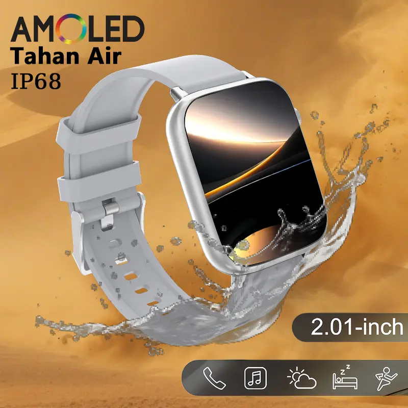 Silver IP68 Tahan Air,tanpa lampu samping