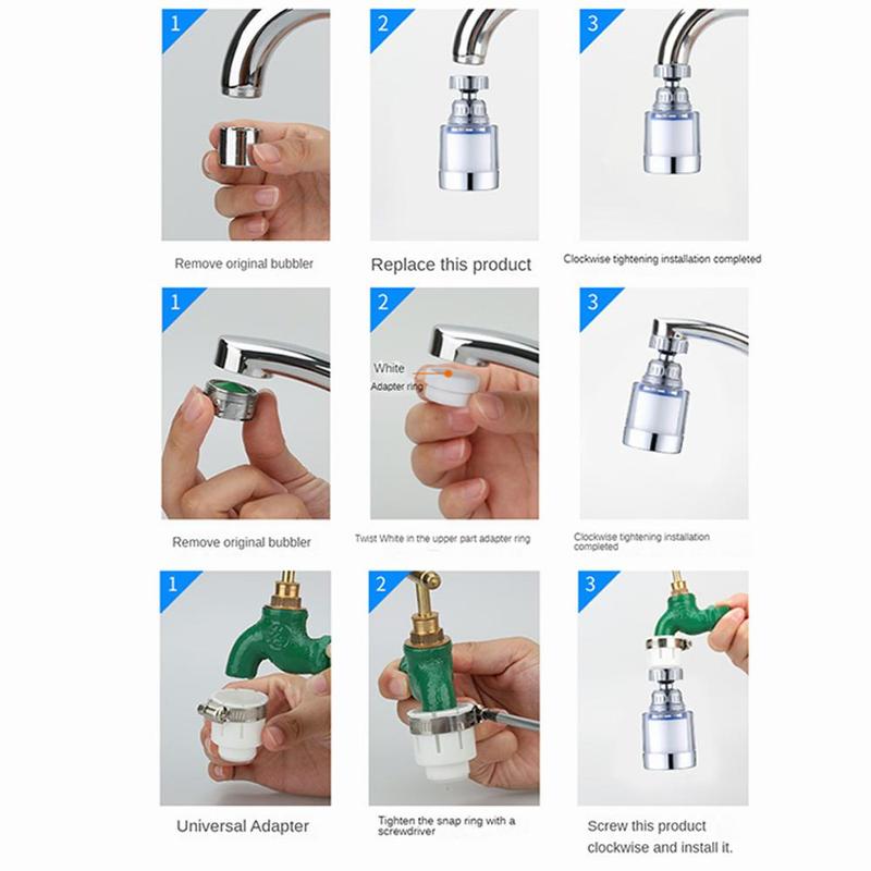 Product Introduction of [SG Stock]Upgrade wtih Filter Faucet Splash Filter Kitchen Rotatable Tap Bubbler Extender Adapter Faucet Purifie 18