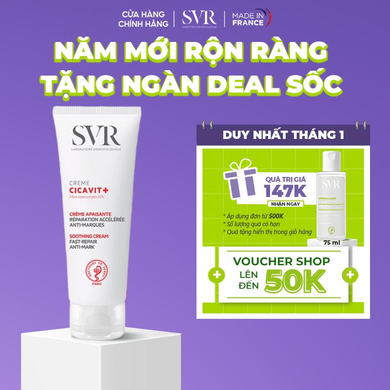 Kem phục hồi da dưỡng da dành cho da nứt nẻ mẫn đỏ SVR CICAVIT+ Crème 40ml