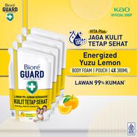 Gambar Biore Guard  Sabun Mandi Cair Anti Bakteri Energized Yuzu Lemon 380ml Pouch Fourpack dari KAO Indonesia Kab. Bekasi 1 Tokopedia