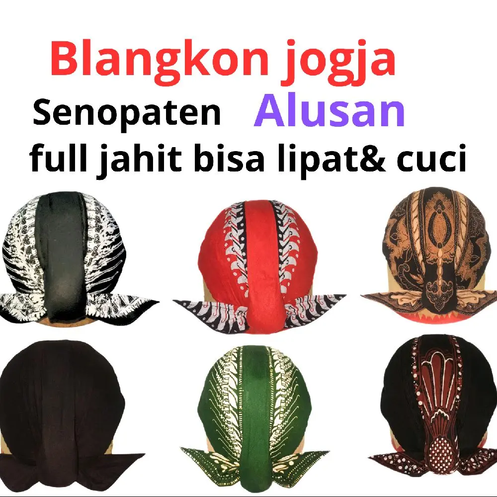 Blangkon jogja senopaten alusan full jahit bisa lipat dan cuci