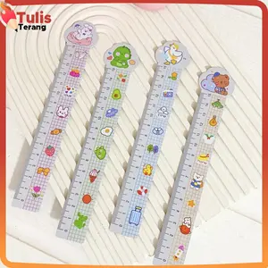 Penggaris Anak Pelajar Plastik 15cm Karakter Lucu Alat Tulis Sekolah / Penggaris Lucu Pelajar Plastic Ruler Cartoon Serbaguna Tulis Terang A91