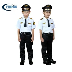 baju seragam pilot cilik,anak laki laki dan perempuan full atribut fashion