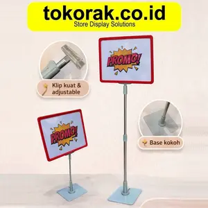 POP UP STAND FRAME A4 STANDING FRAME POSTER A4 PAPAN HARGA DISPLAY PROMO TOKO MINIMARKET