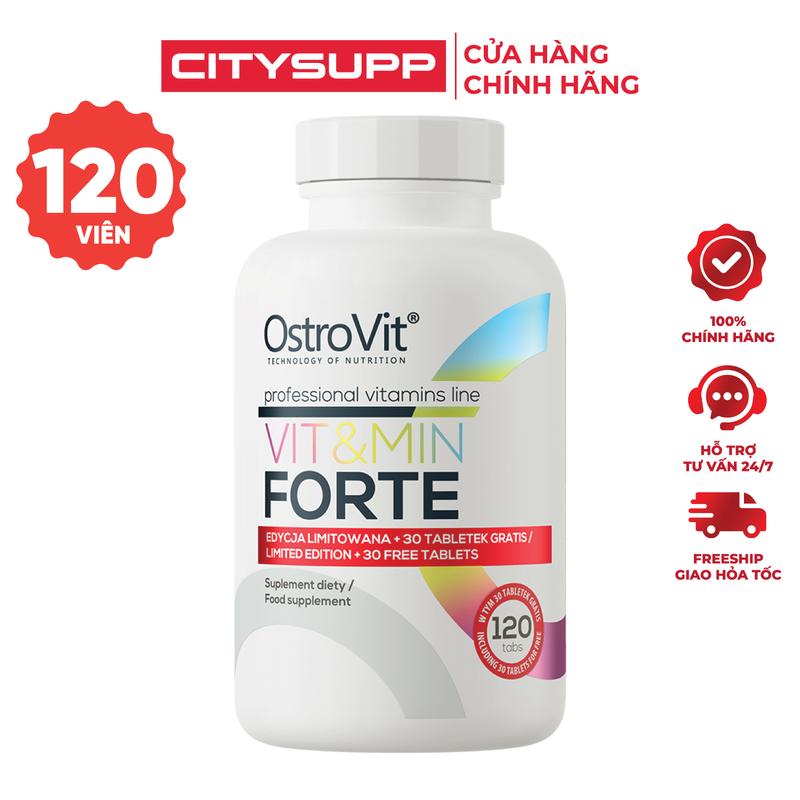  Viên Uống Vitamin Tổng Hợp OstroVit VIT&MIN FORTE Bổ Sung 21 Loại Vitamin và Khoáng Chất | CitySupp 