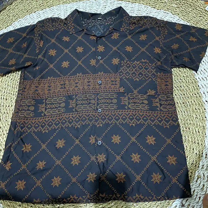 kemeja cowok rayon motif viral 2024 kemeja buat couple set gamis 6