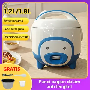 Feelweli Rice Cooker Mini Penanak Nasi Magicom  3 in 1  1.2L anti  lengket  Penanak Nasi Low