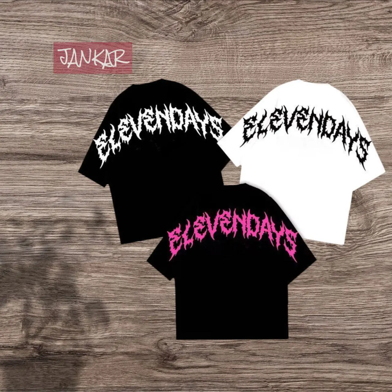 (BISA COD) KAOS ANAK KAOS DISTRO ANAK VIRAL LENGAN PENDEK UNISEX LAKI-LAKI PEREMPUAN MOTIF ELEVENDAYSS USIA 2-12 TAHUN