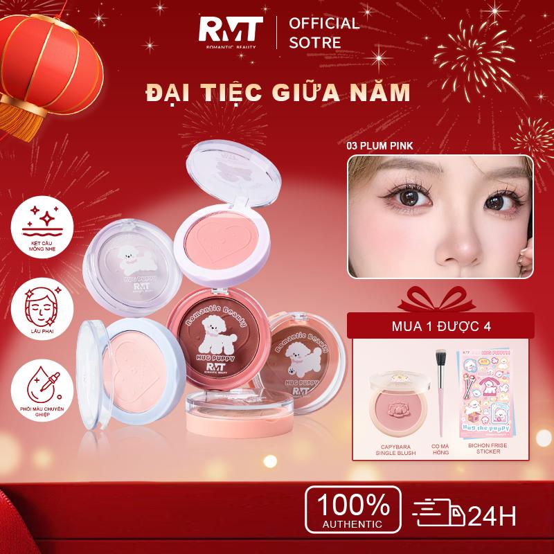 Mua 1 Tặng 3 Romantic Beauty Phấn má tone tự nhiên bám phấn tốt Tặng kèm cọ phay má palette photo glamour hồng phấn má hai trong m