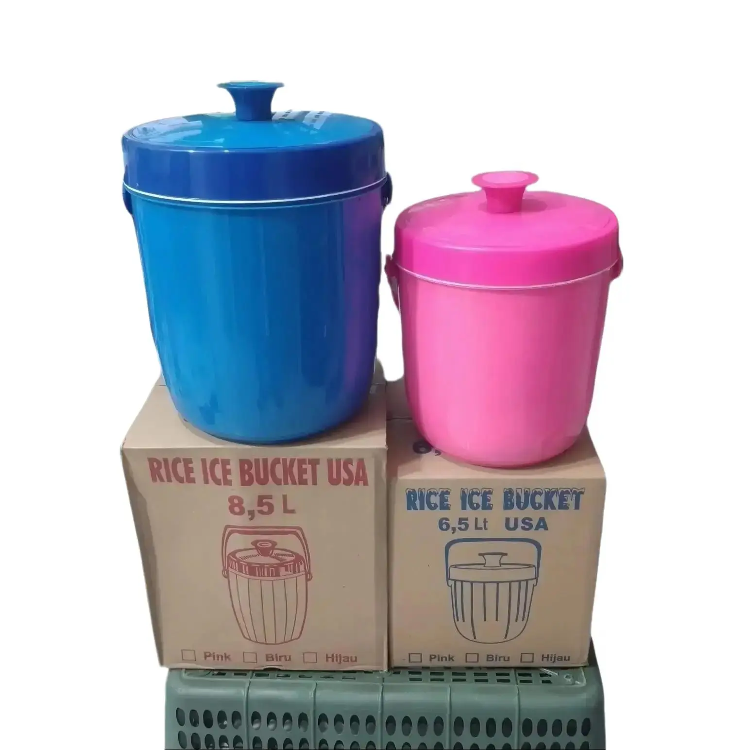 TERMOS NASI / ES BATU 6,5 DAN 8,5 Liter Rice Ice Bucket USA untuk Panas dan Dingin Plastik Wadah Vacuum Tahan Panas dan Bocor Cocok untuk Rumah dan Piknik