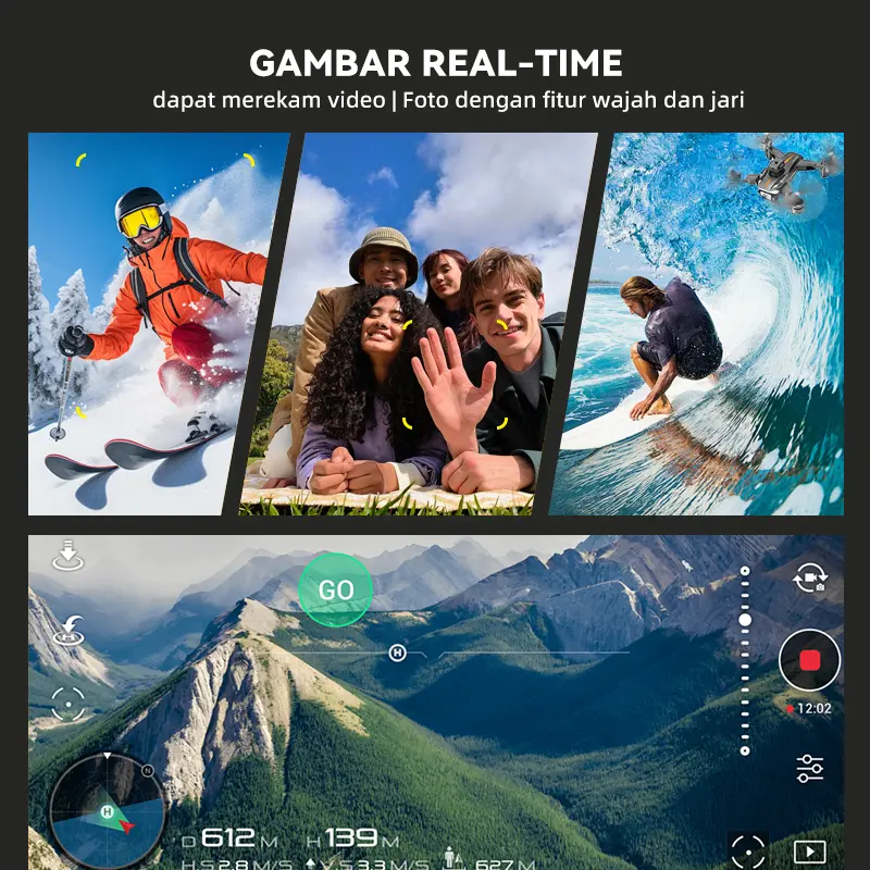 A23 Drone kamera jarak jauh fotografi udara profesional murah dual camera drone premium ulang tahun 5