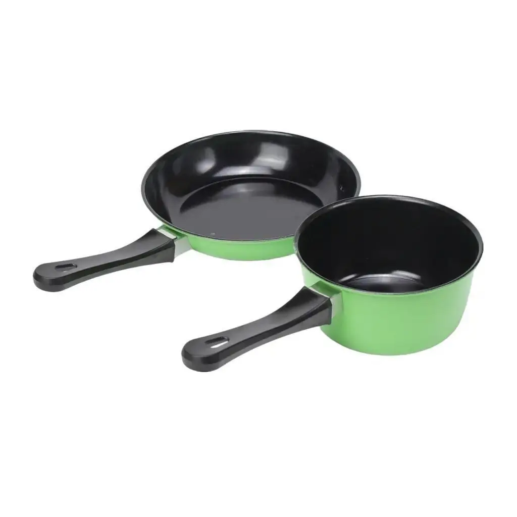Set Panci Omicko Teplon 2in1 untuk Penggorengan dan Frypan Teflon - Kitchenware Alat Masak panci nasi Aluminium Buah