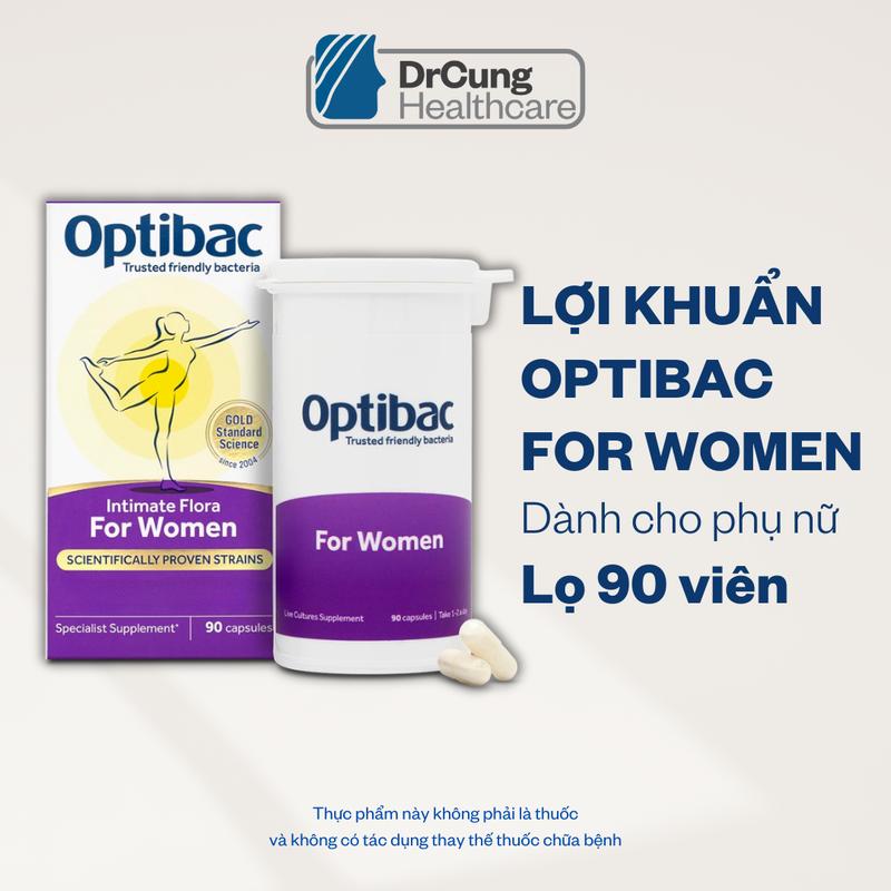  TPBVSK Lọ 90 Viên Optibac For Women Bổ sung lợi khuẩn hỗ trợ sức khỏe nữ giới 