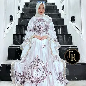 NEW KAFTANS 2026 BUNGA FUUL RENDA BORDIR CANTIK MEWAH Dengan Desain Elegan Dan Detail Bordir Mewah