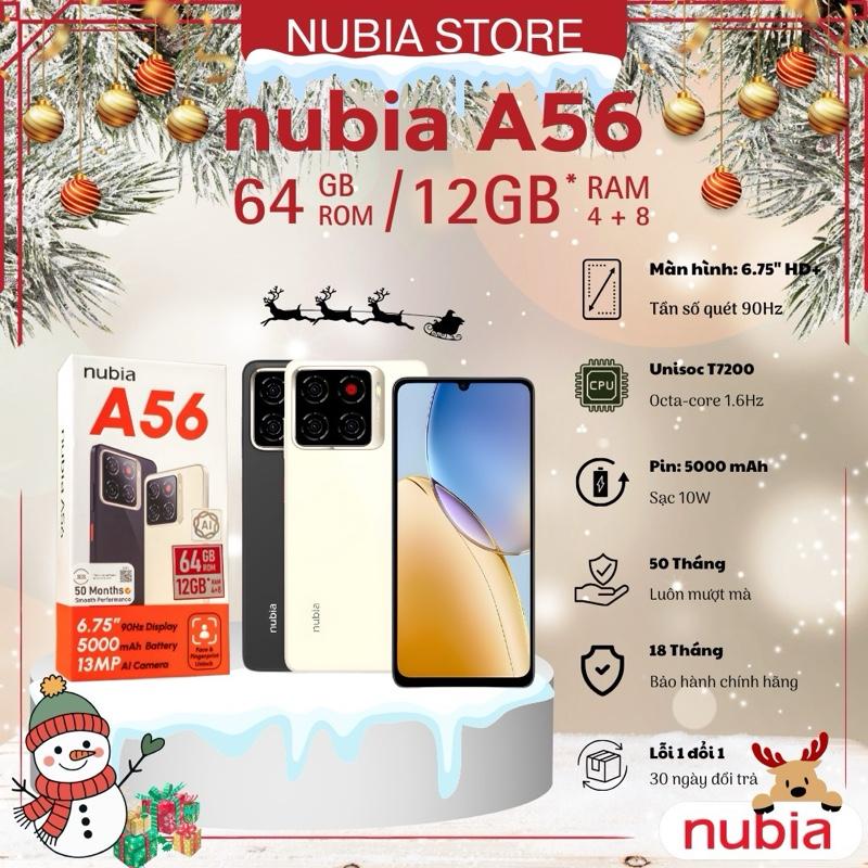 A56 New seal Điện thoại Nubia A56 Ram 12GB 4+ 8 64GB Chính Hãng Bảo Hành 18 Tháng Màn Hình 6.75 HD+ Pin 5000mAh