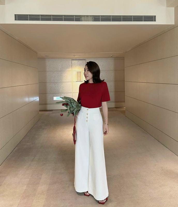  Áo thun trơn tay ngắn không đệm vai COCOBEBE 