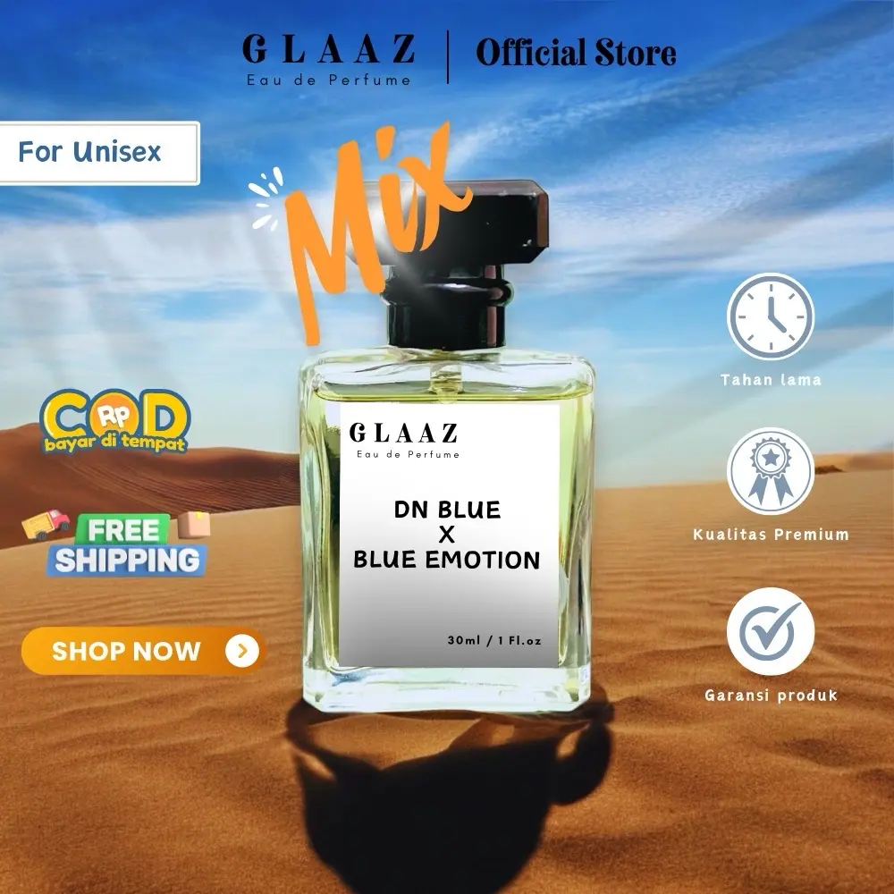 Glaaz Parfum - Dn Blue X Blue Emotions - Parfum Unisex
