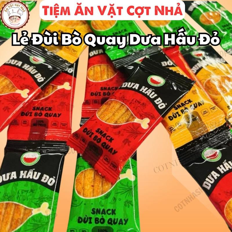1 Gói Đùi Bò Quay Cay Cay Siêu Ngon Của Nhà Dưa Hấu Đỏ - (1 cái/ 8gr) Thơm Ngon, Tiện Lợi, Túi Ăn Vặt food đồ ăn vặt 1k miễn phí