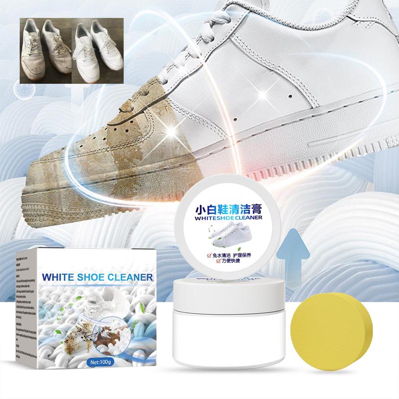 high quality multi-purpose shoe cleaner paste 120g with sponge for cleaning and removing multi-purpose stains 1